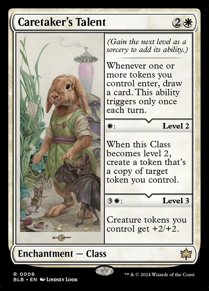 MTG Card Title: Caretaker's Talent BLB/6