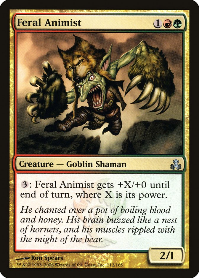 MTG Card Title: Feral Animist GPT/112