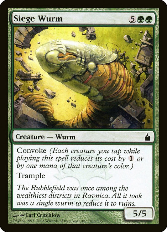 MTG Card Title: Siege Wurm RAV/183