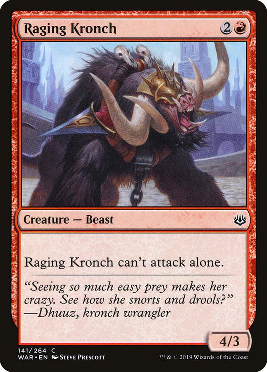 MTG Card Title: Raging Kronch WAR/141