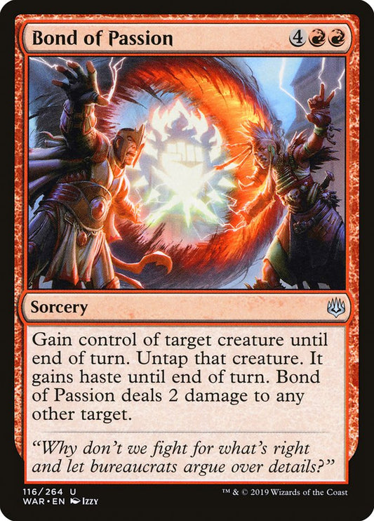 MTG Card Title: Bond of Passion WAR/116
