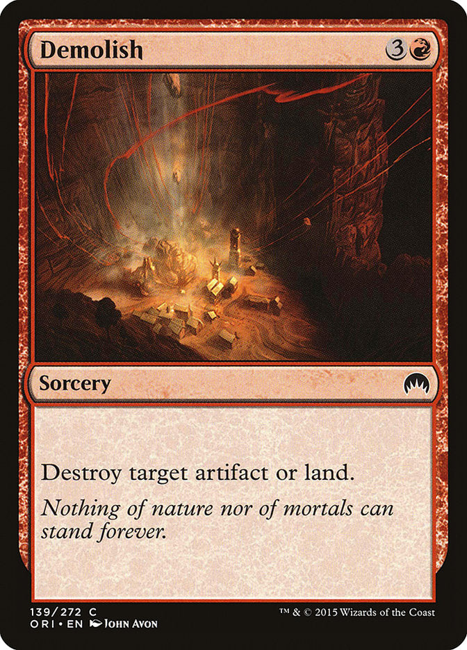 MTG Card Title: Demolish ORI/139