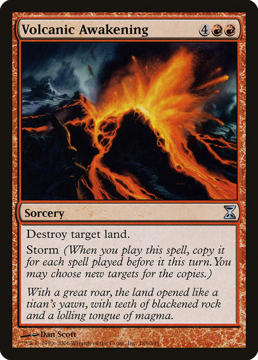 MTG Card Title: Volcanic Awakening TSP/186