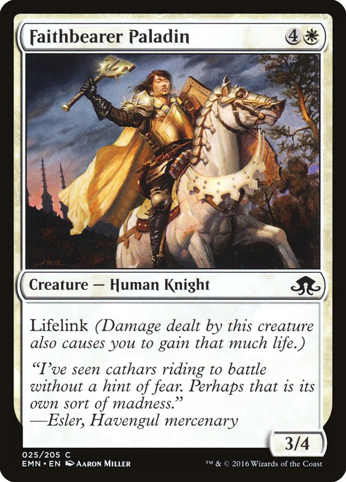 MTG Card Title: Faithbearer Paladin EMN/25