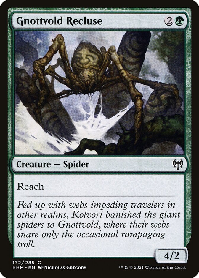 MTG Card Title: Gnottvold Recluse KHM/172