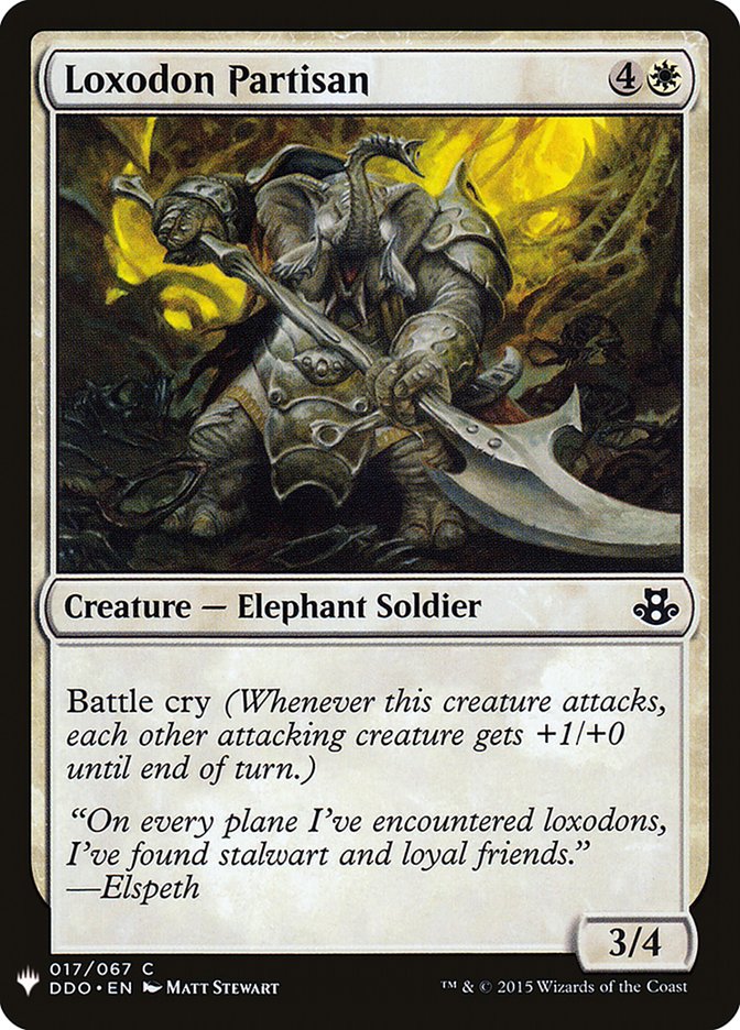 MTG Card Title: Loxodon Partisan PLST/DDO-17