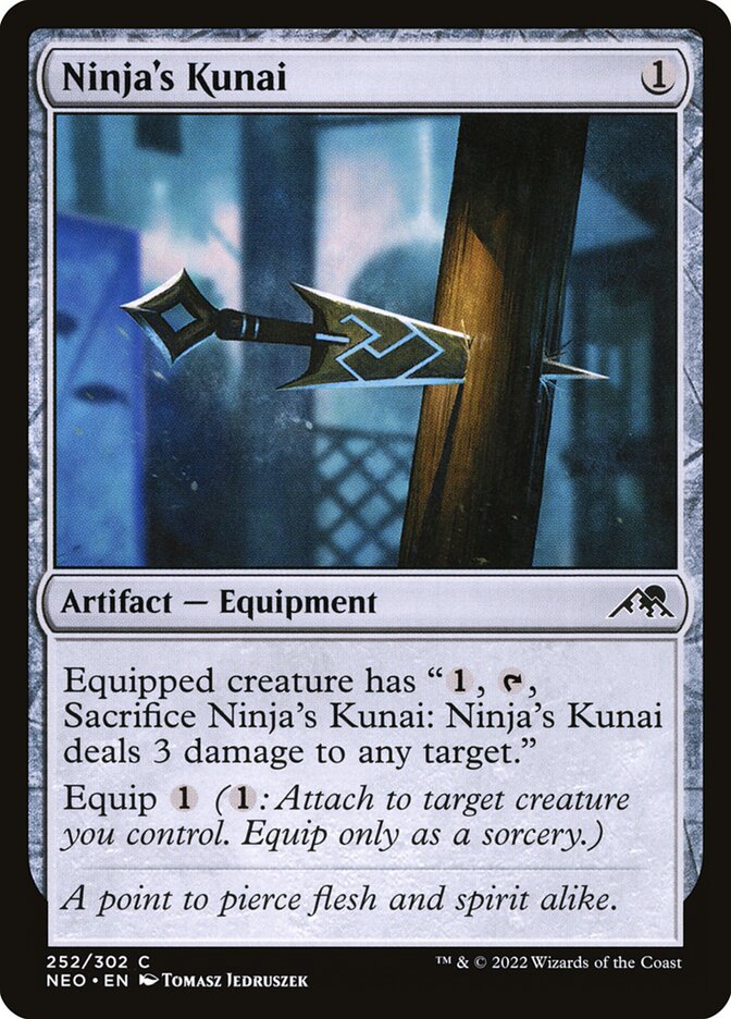 MTG Card Title: Ninja's Kunai NEO/252
