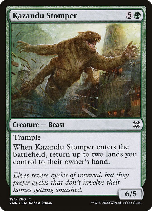 MTG Card Title: Kazandu Stomper ZNR/191