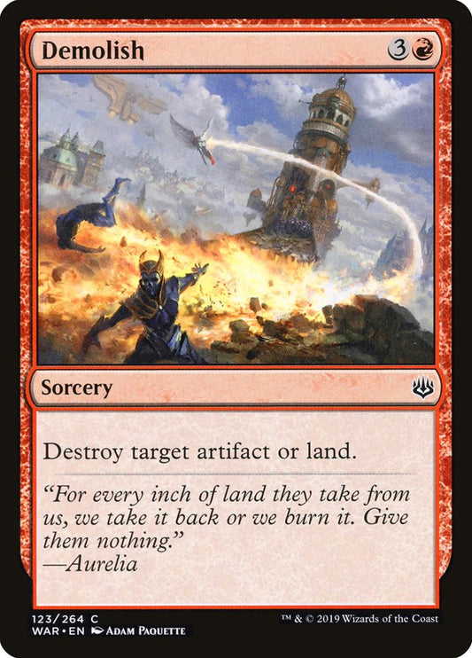 MTG Card Title: Demolish WAR/123