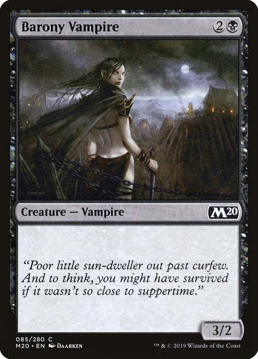 MTG Card Title: Barony Vampire M20/85