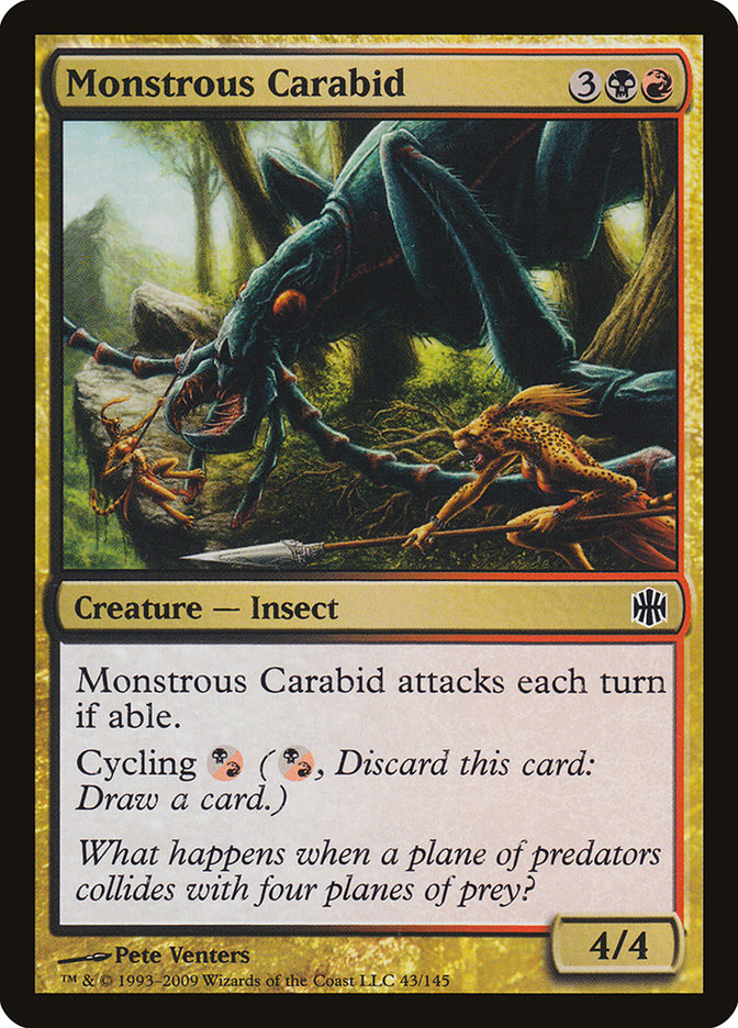 MTG Card Title: Monstrous Carabid ARB/43