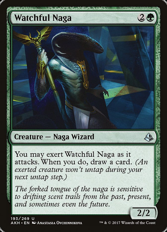 MTG Card Title: Watchful Naga AKH/193