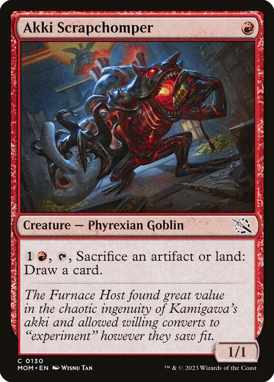 MTG Card Title: Akki Scrapchomper MOM/130