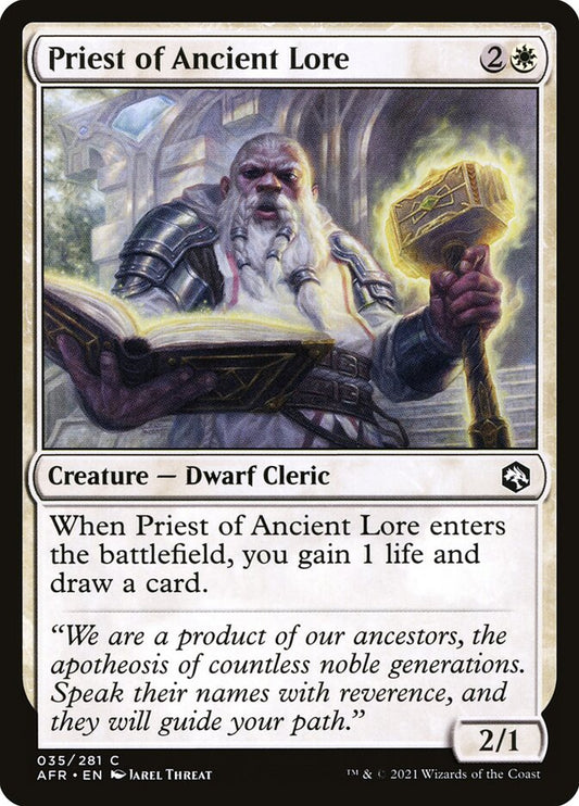 MTG Card Title: Priest of Ancient Lore AFR/35