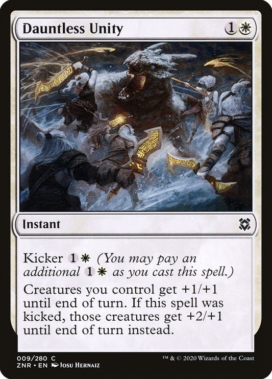 MTG Card Title: Dauntless Unity ZNR/9