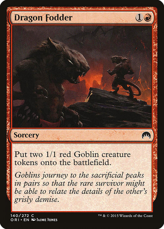 MTG Card Title: Dragon Fodder ORI/140