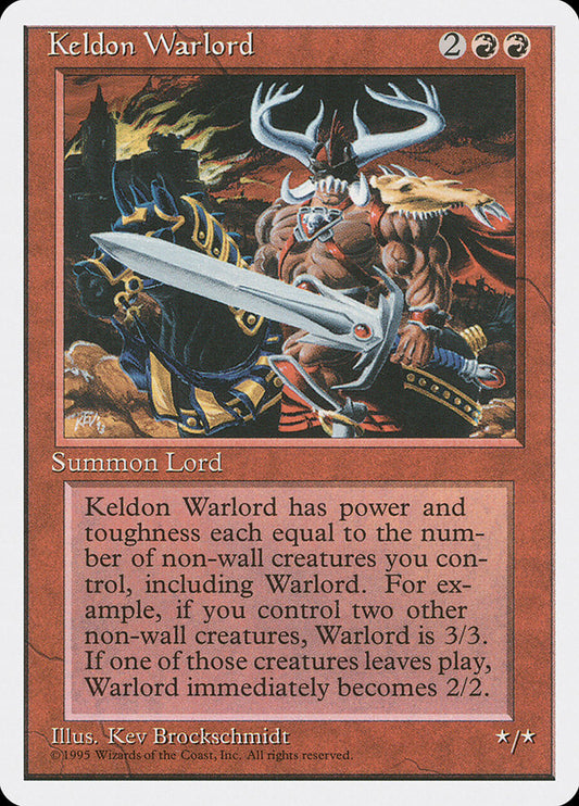MTG Card Title: Keldon Warlord 4ED/207