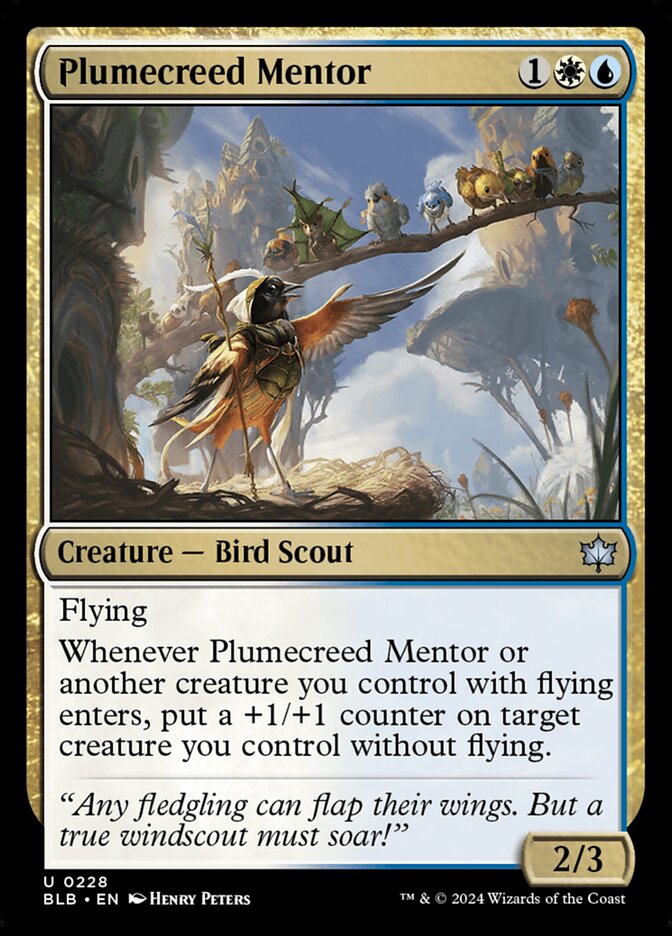 MTG Card Title: Plumecreed Mentor BLB/228