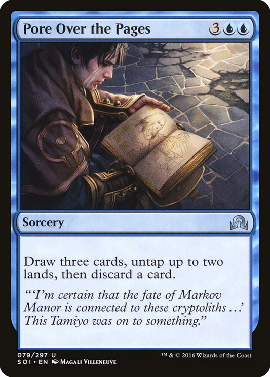 MTG Card Title: Pore Over the Pages SOI/79
