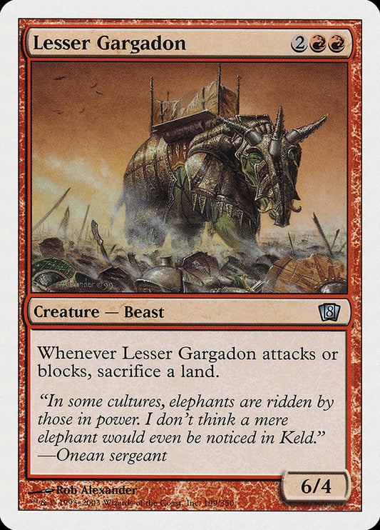 MTG Card Title: Lesser Gargadon 8ED/199