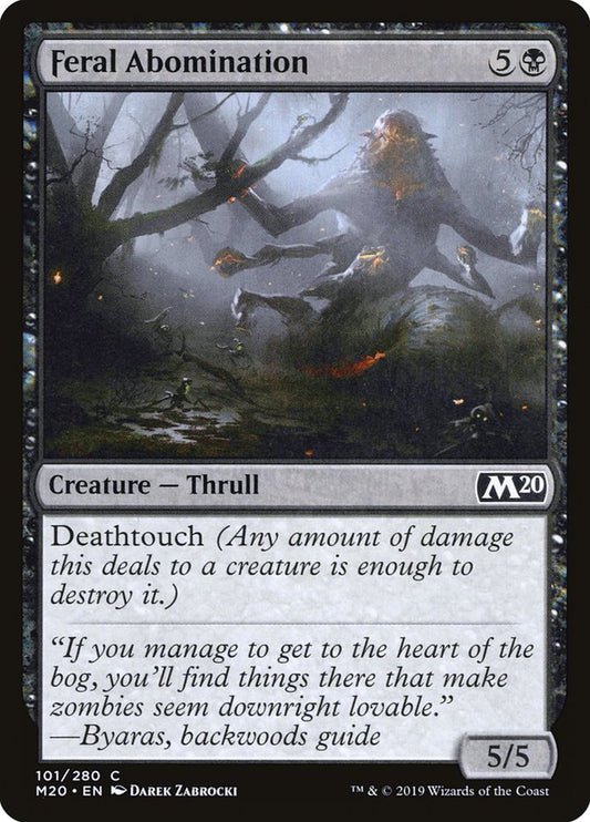 MTG Card Title: Feral Abomination M20/101