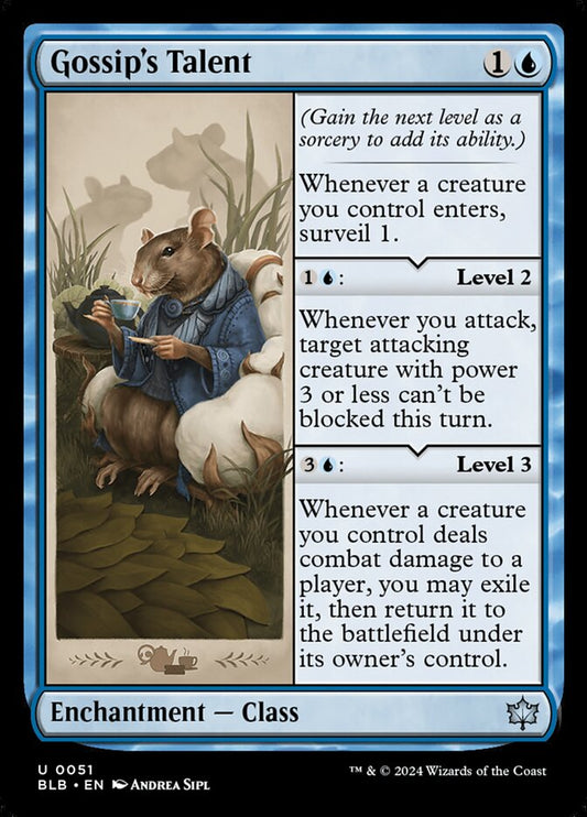 MTG Card Title: Gossip's Talent BLB/51
