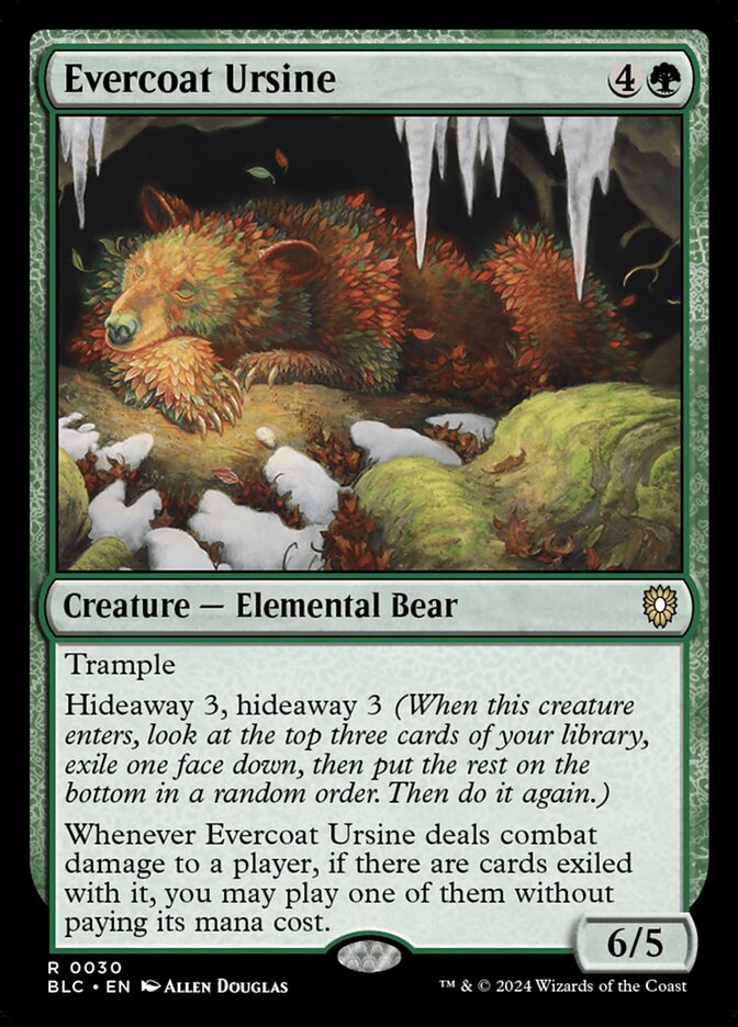 MTG Card Title: Evercoat Ursine BLC/30