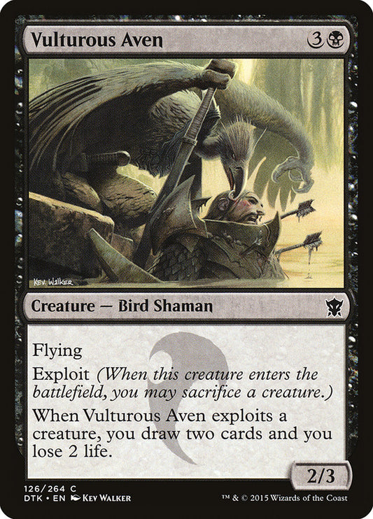 MTG Card Title: Vulturous Aven DTK/126