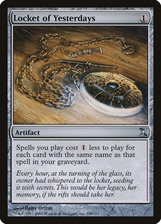 MTG Card Title: Locket of Yesterdays TSP/258