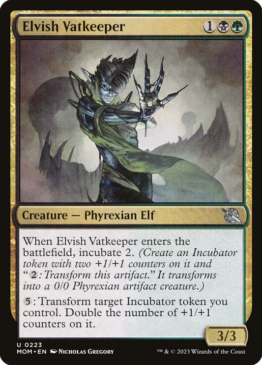 MTG Card Title: Elvish Vatkeeper MOM/223