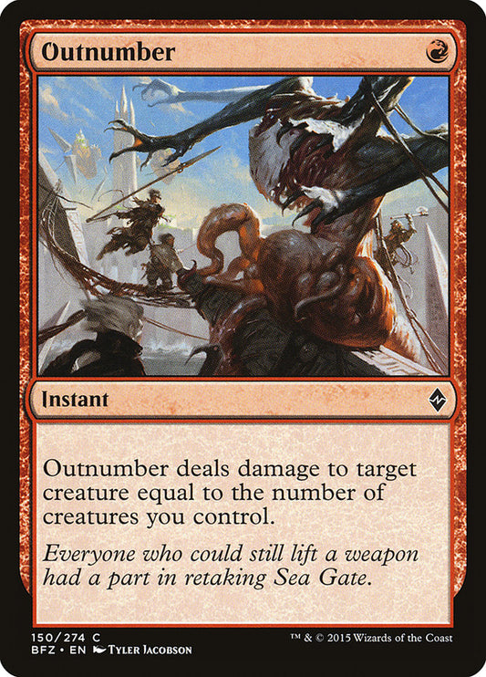 MTG Card Title: Outnumber BFZ/150