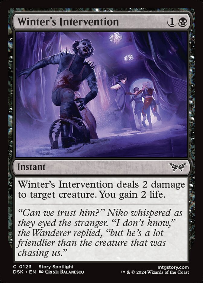 MTG Card Title: Winter's Intervention DSK/123