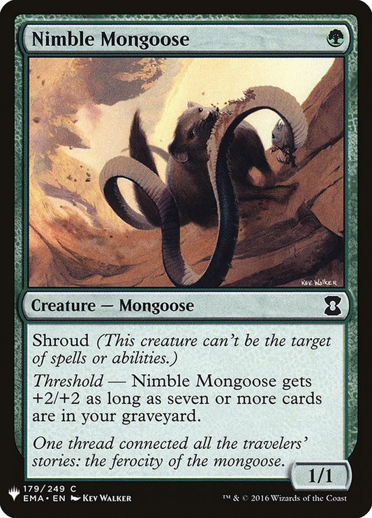 MTG Card Title: Nimble Mongoose PLST/EMA-179
