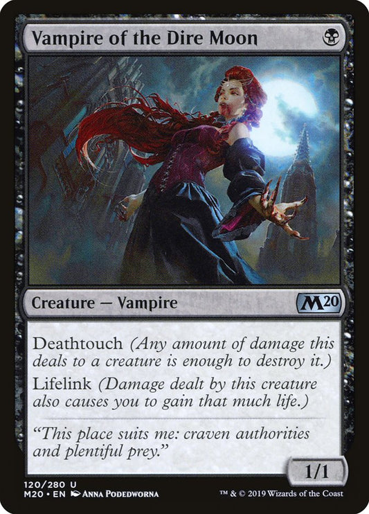MTG Card Title: Vampire of the Dire Moon M20/120