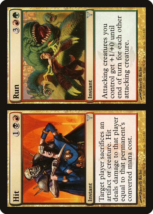 MTG Card Title: Hit // Run DIS/152