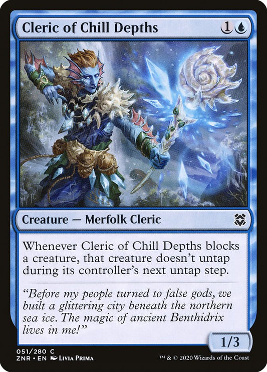 MTG Card Title: Cleric of Chill Depths ZNR/51