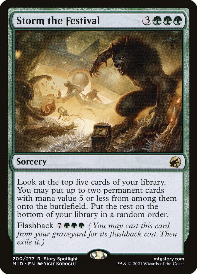 MTG Card Title: Storm the Festival MID/200