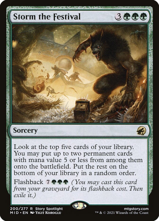 MTG Card Title: Storm the Festival MID/200