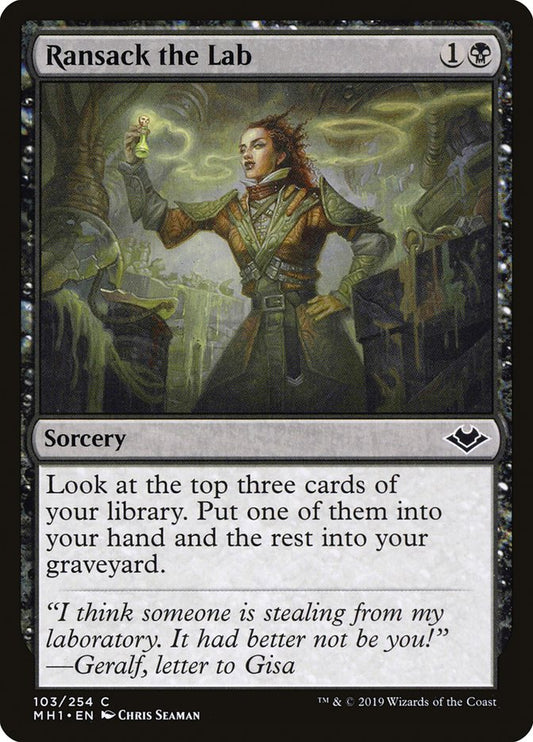 MTG Card Title: Ransack the Lab MH1/103