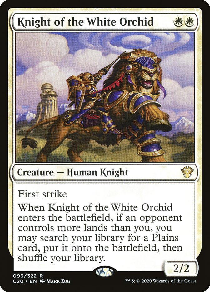 MTG Card Title: Knight of the White Orchid C20/93