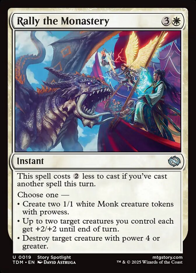 MTG Card Title: Rally the Monastery TDM/19