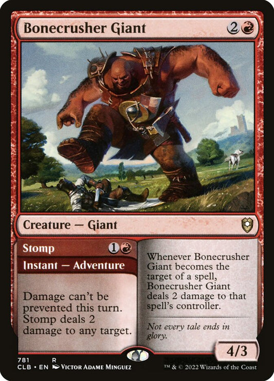 MTG Card Title: Bonecrusher Giant // Stomp CLB/781