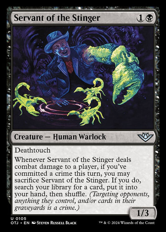 MTG Card Title: Servant of the Stinger OTJ/105