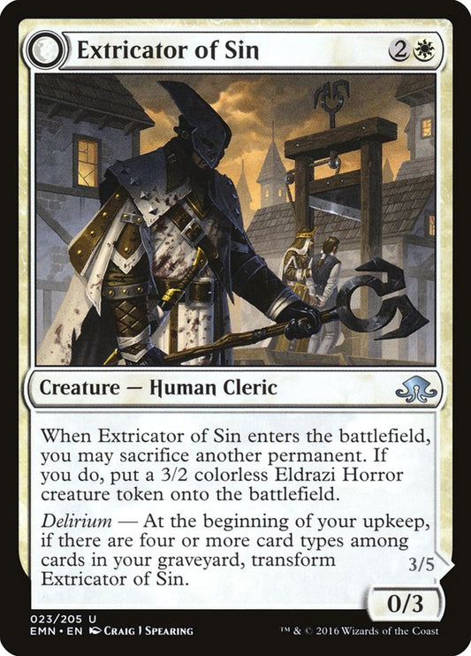 MTG Card Title: Extricator of Sin // Extricator of Flesh EMN/23
