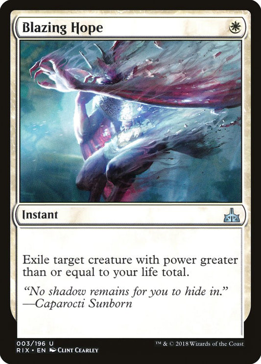 MTG Card Title: Blazing Hope RIX/3