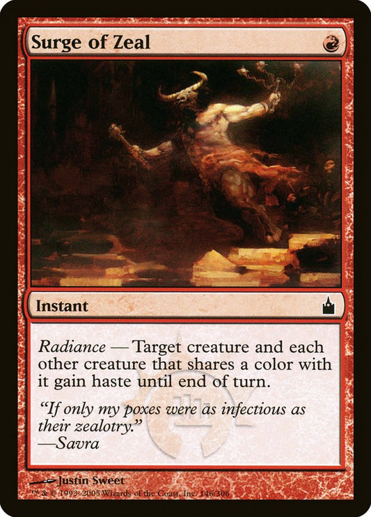 MTG Card Title: Surge of Zeal RAV/146