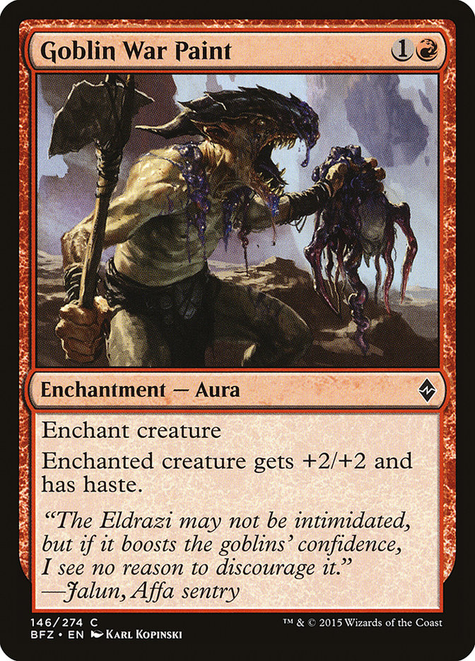 MTG Card Title: Goblin War Paint BFZ/146