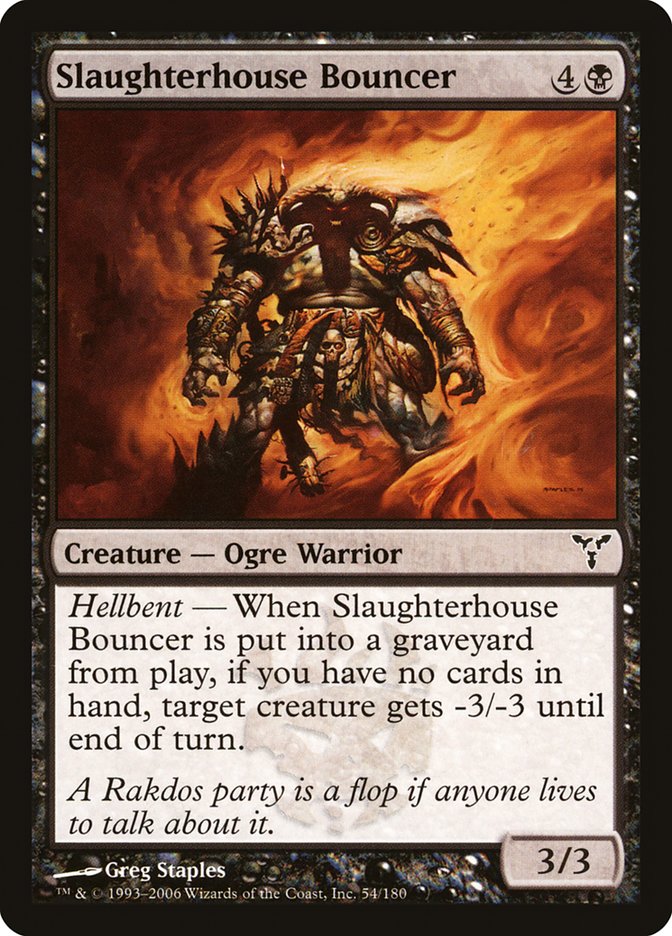 MTG Card Title: Slaughterhouse Bouncer DIS/54