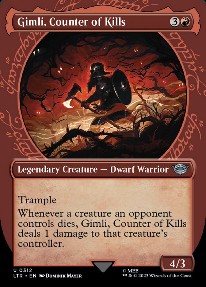 MTG Card Title: Gimli, Counter of Kills LTR/312