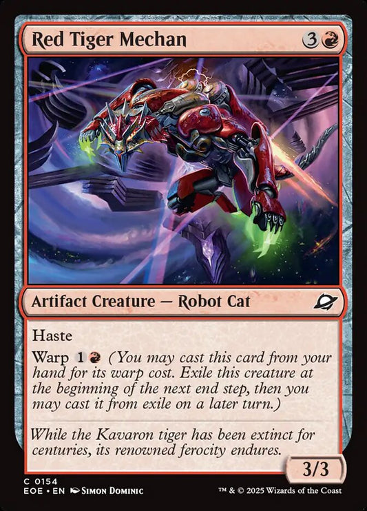 MTG Card Title: Red Tiger Mechan EOE/154